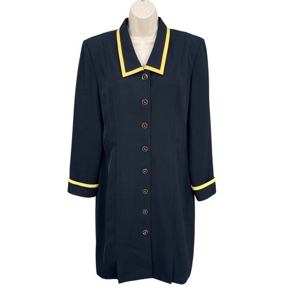 Kasper‎ Career Jacket Dress Professional Old Money Mature Full Button Size 14 - Picture 1 of 12